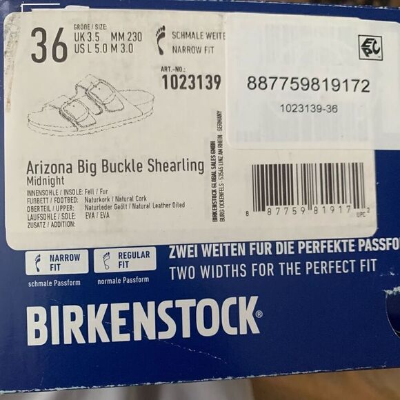 Birkenstock | Arizona Big Buckle Genuine Shearling Lined Sandals - Picture 9 of 9